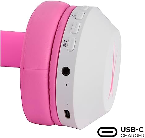 Altec Lansing Kid-Safe Wireless Headphones – Active Noise Cancellation for Children Aged 7+, 85 d B Volume Limiting, 15-Hour Battery Life, Ergonomic Foldable Design for Ultimate Comfort and Safety in Music, Movies, and Gaming