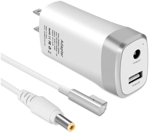 High-Efficiency 110 W Ga N 5-Port USB Fast Charger for Mac Book Pro – Ultimate L-Tip Power Adapter with Unmatched Charging Speed, Full Compatibility for 13/15/17 Inch Models, CE/FCC/ROHS Certified Safety Features, Durable 6 ft Cord Ideal for Mobile Professionals and Frequent Travelers