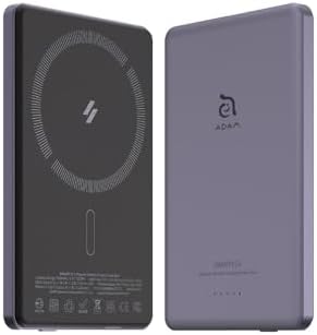 ADAM ELEMENTS Gravity C5 Magnetic Wireless Power Bank – Ultra-Fast Charging for i Phone 12-16 & Air Pods – Sleek Red Design, Effortless Magnetic Alignment, Lightweight & Portable Charging Solution for On-the-Go Users