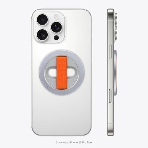Revolutionary Grat 2 Magnetic Phone Grip Kickstand with Elastic Finger Strap – Ultimate Dual-Sided Magnet Ring for i Phone 16, 15, 14, 13, 12 Pro Max – Secure, Stylish, and Versatile Phone Accessory in Sleek Silver for Enhanced Usability and Hands-Free Experience