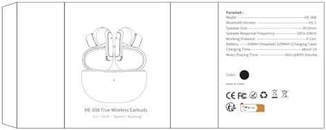 Experience Ultimate Audio Freedom with Advanced Bluetooth 5.3 Wireless Earbuds – 80 Hours of Playtime, Superior Noise-Cancellation, and Waterproof Design for Active Lifestyles, Quick USB-C Charging, Compatible with Android & i OS Devices