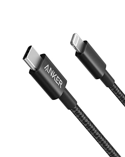 Anker Premium Nylon Braided USB C to Lightning Cable – 6 FT Durable MFi Certified Charger for i Phone 14 and More – Fast Charging & High-Speed Data Transfer Cable for Ultimate Connectivity