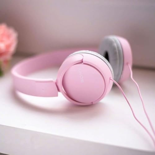 Elevate Your Audio Experience with Stylish Sony ZX Series Foldable On-Ear Headphones in Chic Rose – Premium Wired Design Offering Ultimate Comfort, Versatile Compatibility, and Rich Sound Quality for Music Enthusiasts on the Go