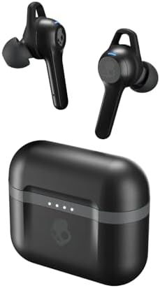 Skullcandy Indy Evo Wireless Earbuds – 30-Hour Battery Life, IP55 Sweat Resistant, Universal Compatibility for i Phone & Android – Touch Control Bluetooth Headphones in Grey for All-Day Comfort and Premium Sound Experience