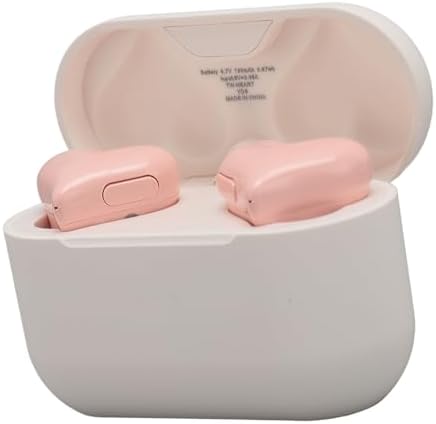 Heart-Shaped Bluetooth 5.3 Earbuds for Couples – Stylish Purple Wireless Earphones with Exceptional Hi-Fi Stereo Sound, Advanced Noise-Canceling Technology, and Portable Charging Case for Active Lifestyles and Romantic Escapes