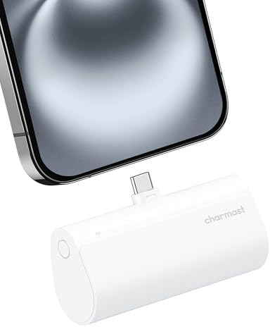 Ultra-Compact 5000 m Ah Power Bank for i Phone 16/15 & Samsung Galaxy S24 – 20 W PD Fast Charging Mini Charger for On-the-Go Efficiency, Pocket-Sized Battery Pack with USB-C Connectivity for Rapid Recharges and Enhanced Compatibility – Perfect for Travel and Everyday Use