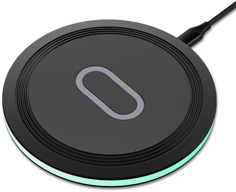 15 W Fast Wireless Charging Pad – Universal Qi-Compatible Charger for i Phone 15 Pro Max, Google Pixel Series, and Samsung Galaxy Devices – Sleek and Portable Design with Safety Protection Features for Effortless Charging on the Go