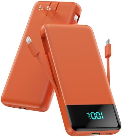 Upgrade Your Charging Experience: 13800 m Ah Portable Power Bank with Built-in Cables and Wall Plug – Fast Charging USB-C Battery Pack for i Phone 16/15/14, Samsung & Android Devices – Ultimate Travel Companion with 4 Outputs for Simultaneous Device Charging