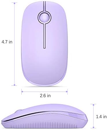 Sleek Vssoplor Wireless Mouse – Ultra-Slim Silent Optical Companion for Laptops & PCs | 2.4 GHz Nano Receiver, Perfect for Quiet Workspaces & Travel | Enhanced Compatibility for Windows, Mac & Linux