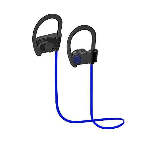 Ondigo WX610 Bluetooth Sport Earbuds – Waterproof, Noise-Cancelling Wireless Headphones with Ergonomic Fit for Active Lifestyles – Hands-Free Microphone & Sweatproof Design in Sleek Blue/Black Finish for Ultimate Comfort and Convenience
