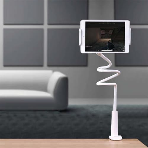 Phone Holder,gooseneck Phone Holder,360° Rotate Support Rod One-Hand Adjustable Cell Phone Holder,for Desk Headboard Nightstand. (White) – Enhanced Compatibility and Speed