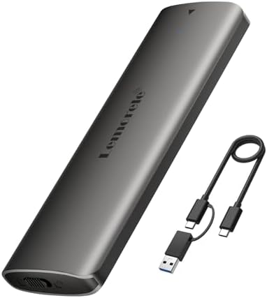 Lemorele M.2 NVMe Enclosure – Ultra-Fast USB 3.2 Gen2 SSD Adapter for PCIe M-Key Drives, Tool-Free Installation, Supports 2280/2260/2242/2230 Sizes, Ideal for Efficient Data Transfer and Enhanced Performance, Perfect for Gamers and Professionals