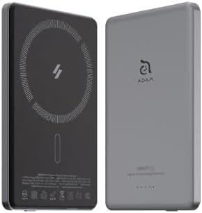 ADAM ELEMENTS Gravity C5 Magnetic Wireless Power Bank – Ultra-Fast Charging for i Phone 12-16 & Air Pods – Sleek Red Design, Effortless Magnetic Alignment, Lightweight & Portable Charging Solution for On-the-Go Users