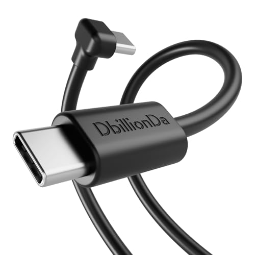 Elevate Your Device Connectivity with the Dbillion Da 10 ft USB C Cable – 90° Right-Angle Connector for Unmatched Comfort in Gaming and Multitasking, 60 W Rapid Charging & High-Speed Data Transfer Compatible with i Phone 15, Galaxy S23, Mac Book Pro & More! Durable Flexibility for Everyday Use!