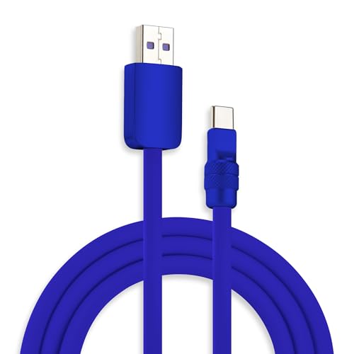 Chubbycable Chubby 2.0 Premium Fast Charging Cable – 240 W Power Delivery, 4.9 ft Type-C to Type-C Silicone Cord, Tangle-Free Design in Eye-Catching Red for Optimal Data Transfer and Enhanced Durability
