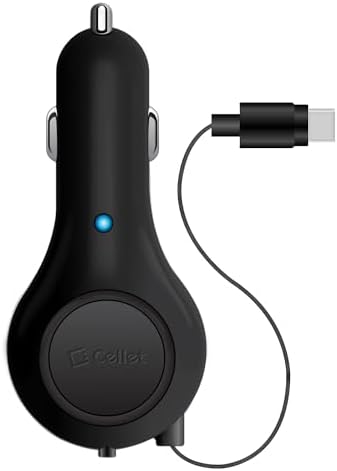 Effortless Power On-the-Go: Retractable USB-C Fast Car Charger for Apple i Phone 15, Samsung Galaxy, Google Pixel, and i Pads – Compact, Durable, and Universally Compatible for Rapid Charging Anywhere