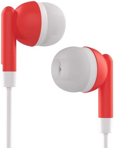 Maeline 100-Pack Bulk Earbuds with 3.5 mm Connector – Multi-Color Stereo Earphones for Schools, Events, and Promotions – Superior Sound Quality and Comfort for Everyday Use