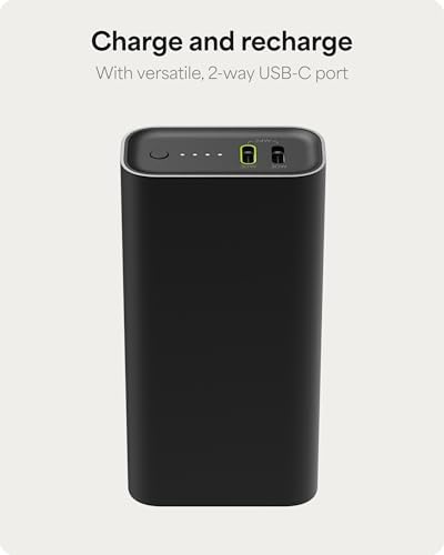 Mophie Powerstation Mini 5,000 m Ah Portable Power Bank – Ultra-Fast 20 W USB-C PD Charger for Rapid Device Recharging, Compact Pocket-Sized Design with LED Battery Indicator, Includes USB-C Cable for Instant Connectivity, Essential Travel Accessory for On-the-Go Smartphone Power