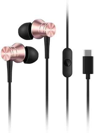 Dual Pack 1 MORE USB-C Earbuds – Premium Noise-Isolating In-Ear Headphones for i Phone 15 & Pixel 10 – High-Fidelity Sound with Built-In Mic, Lightweight Aluminum Design, and Tangle-Free Kevlar Cable – Perfect for Sports, Commuting, and Everyday Use with Extra Comfort Tips for a Custom Fit