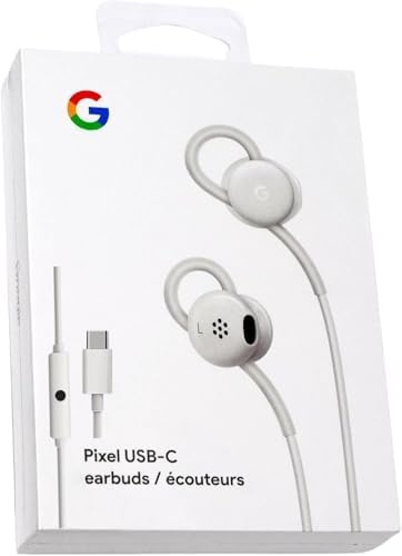 Google USB-C Wired Earbuds with Inline Controls – Exceptional Sound Clarity and Ergonomic Comfort for Type-C Devices – Ideal for Daily Commutes, Workouts, and Home Listening – Lightweight and Durable Design for Music Aficionados and Professionals