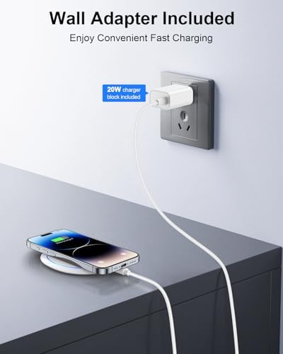 NANAMI Fast Wireless Charger – 7.5 W Qi Certified Charging Pad with PD3.0 Adapter for i Phone 16/15/14/13/12 & 10 W for Samsung Galaxy S25/S24/S23/S22/S21/Note 20 – Sleek & Compact Design, Advanced Safety Features, Effortless Charging for Home and Office Efficiency