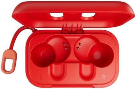 Skullcandy Dime Wireless Earbuds – Sweat-Resistant In-Ear Headphones with 12-Hour Battery Life, Built-in Microphone, and Universal Bluetooth Compatibility – Stylish Red Design for Active Lifestyles