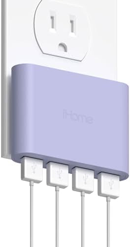 i Home 2-Port USB Wall Charger – Compact Dual Port AC Adapter for Rapid Device Charging – Flat Design for Travel & Home Use – Enhanced Compatibility with Smartphones & Tablets – Safe, High-Speed Charging Solution