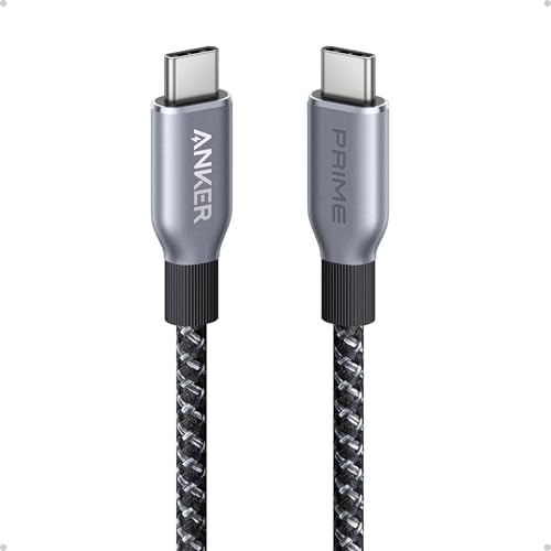 Anker Prime 240 W Eco-Friendly USB-C to USB-C Fast Charging Cable – Premium Upcycled-Braided Nylon, 100-Year Durability, 3 ft for Seamless Compatibility with i Phone 16, Mac Book, Galaxy S24 & More – Ultimate Power Solution for Modern Devices