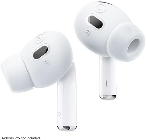Custom Fit Silicone Ear Tips for Air Pods Pro 2 – 6 Pairs in Large, Medium, and Small Sizes – Superior Comfort and Noise Isolation – US Patent Protected – Essential Accessory for Apple Earbuds Enthusiasts