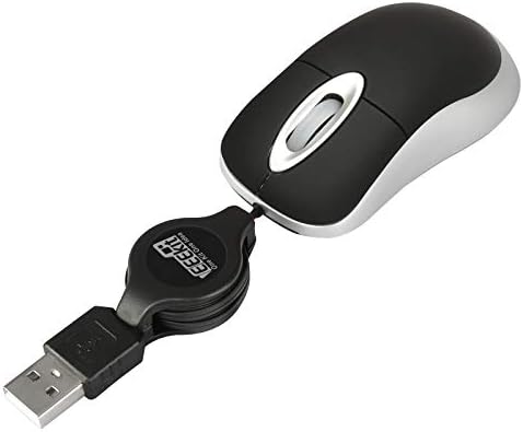 Compact Blue USB Optical Mouse Duo with Retractable Cable – Perfect Travel Accessory for Windows & Mac Users, High Precision & Ergonomic Comfort, Tangle-Free Design for On-the-Go Computing
