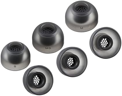 Enhance Your Audio Experience with AZLA Sedna Earfit MAX TWS Earbud Tips (S/MS/M) – Premium Noise-Canceling Silicone Eartips in Dark Gray for Ultimate Comfort and Sound Isolation, Perfectly Compatible with Sony, Samsung, and Sennheiser Wireless Headphones