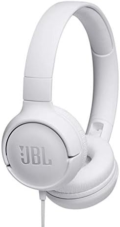 JBL Tune 500 Wired On-Ear Headphones – Lightweight, Portable Design with Pure Bass Audio for Optimal Sound Quality, Tangle-Free Cable for Easy Storage, One-Button Mic for Effortless Hands-Free Calling & Voice Activation – Perfect for Daily Use and Travel (Black)