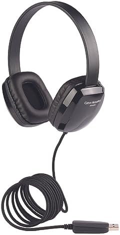 Transform Your Listening with Cyber Acoustics ACM-6005 C USB Over-Ear Headphones – Perfect for Home, Office, and Classroom Use – Enjoy Effortless Plug-and-Play Setup, Ultimate Comfort, and Noise-Canceling Clarity for Enhanced Communication and Focused Audio Experiences