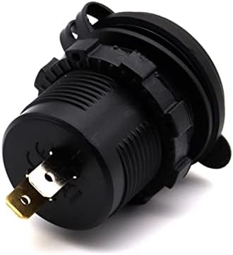 MOTONG Waterproof 12 V QC3.0 Dual USB Car Charger – Fast Charge Your Devices with Versatile USB A & PD Type C Ports for Marine, RV, and Truck Adventures – Durable Power Socket with Enhanced Compatibility