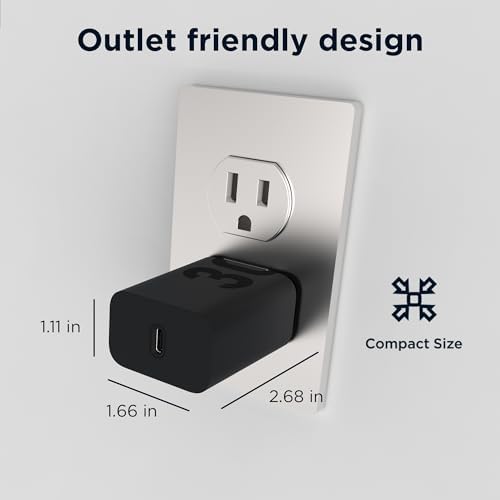 Motorola Turbo Power Share 50 W Dual Port Charger – Fast USB-A & USB-C Adapter with Power Delivery and QC3.0 Outputs, Includes 1 m USB-C Cable for Ultimate Device Compatibility and Speed Boost