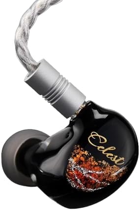 QOA Kinera Celest Premium Hi-Fi In-Ear Monitors – Superior SPD2.0 BA Driver Wired Earphones for Musicians, DJs & Sound Engineers, Durable Resin Construction with Customizable 2-Pin Detachable Cable in Striking Blue for Unmatched Comfort and Acoustic Precision
