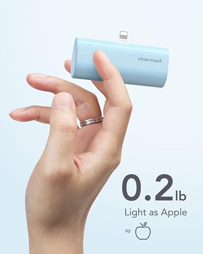 Ultra-Compact 5000 m Ah Charmast Portable Charger – 20 W PD Fast Charging Power Bank for i Phone 14/13/12/11/XR/8/7/6 – Mini Battery Pack with Enhanced Compatibility for On-the-Go Power Solutions