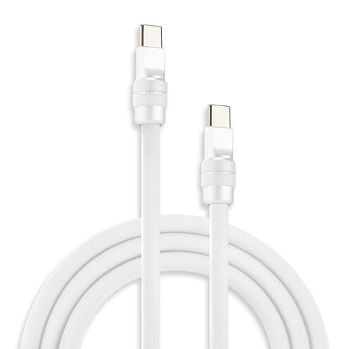 Chubbycable Chubby 2.0 Premium Fast Charging Cable – 240 W Power Delivery, 4.9 ft Type-C to Type-C Silicone Cord, Tangle-Free Design in Eye-Catching Red for Optimal Data Transfer and Enhanced Durability