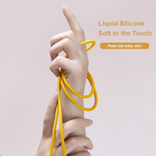 Hichain 6.5 ft USB A to USB C Charger Cable Duo – High-Speed 100 W Fast Charging & Data Sync in Vibrant Yellow – Durable Silicone Design for Samsung Galaxy, Google Pixel, Xiaomi, PS5 – Ultimate Convenience for Home & Travel
