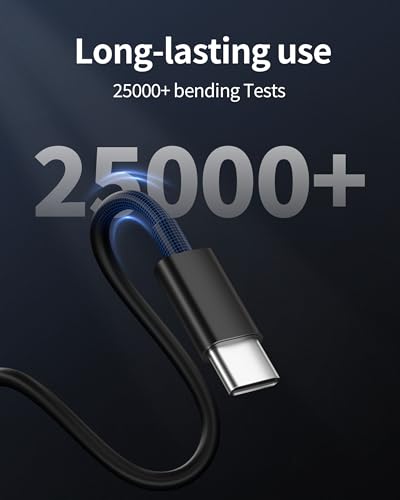 Ultra-Fast USB C to USB C Charging Cable – 2-Pack 3 FT Type C Charger Cord for i Phone 16/15 Pro Max/Plus, i Pad Pro/Air/Mini, Mac Book, Samsung Galaxy S25/S24/S23, Google Pixel 9/8/7 & Android Devices – Durable, Tangle-Free Design for Optimal Performance and Versatility