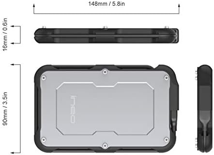 Rugged Waterproof & Shockproof 2.5″ External Hard Drive Enclosure – USB 3.0 Type-A SATA Adapter for 7 mm & 9.5 mm HDD/SSD – UASP Fast Data Transfer for PS4, PS5, Xbox – Tool-Free Installation for On-The-Go Storage