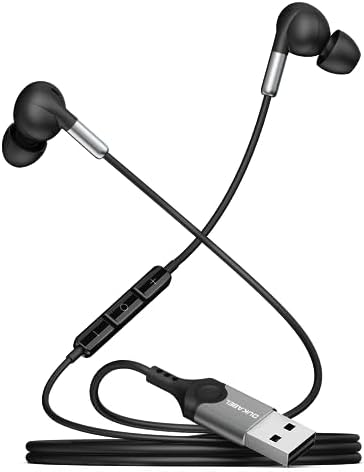 DUKABEL USB Gaming Earbuds – Superior In-Ear Headphones with Integrated Microphone for PC, PS4, PS5 | Ultra-Lightweight for Video Conferencing & Gaming | Exceptional Sound Clarity & Powerful Bass for an Engaging Experience – Effortless Plug-and-Play Setup