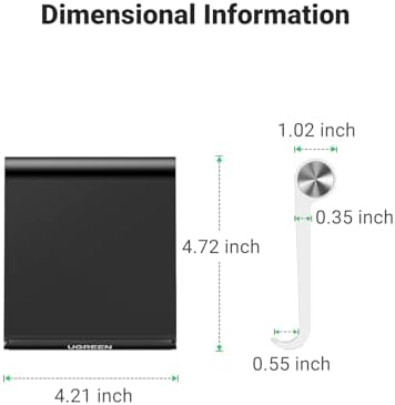 UGREEN Dual Pack Adjustable Tablet Stand Holder for Desk – Versatile i Pad and Phone Support for Enhanced Productivity, Ergonomic Comfort, and Sleek Design in Black and White – Perfect for Home and Office Use, Multi-Angle Viewing, and Portable Convenience