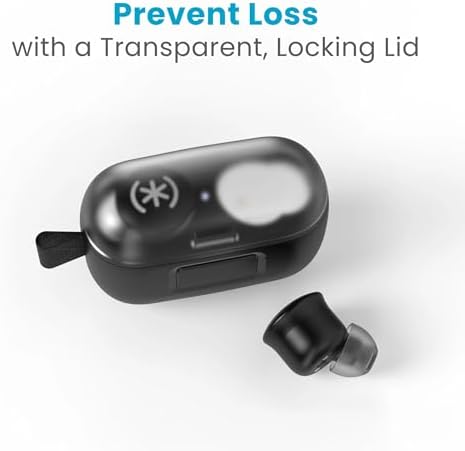 Speck Gemtones Wireless Earbuds – Bluetooth 5.3 Headphones with 28 Hours of Battery Life, USB-C Charging & Custom EQ App for i Phone & Android Users – Stylish White Album Design with Two-Year Warranty for Ultimate Audio Experience