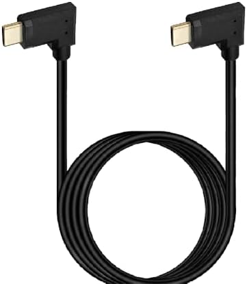 2 Feet 10 Gbps USB 3.1 Type C Cable – Versatile Male to Male Design with Angled Connectors for 4 K@60 Hz Monitors, Fast Data Transfer & Charging Capability, Durable High-Speed AV Connection for Home Office & Entertainment Setup