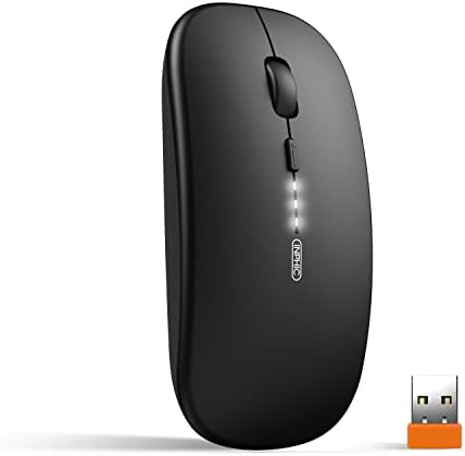 Elevate Your Productivity with the INPHIC M1 II Tri-Mode Wireless Mouse – Lightweight 80 g Bluetooth 5.0/4.0 & USB Connectivity, Ergonomic Design, Visible Battery Indicator & Type-C Charging for Windows, Mac, Tablets & Laptops – Sleek Black Finish for Ultimate Versatility