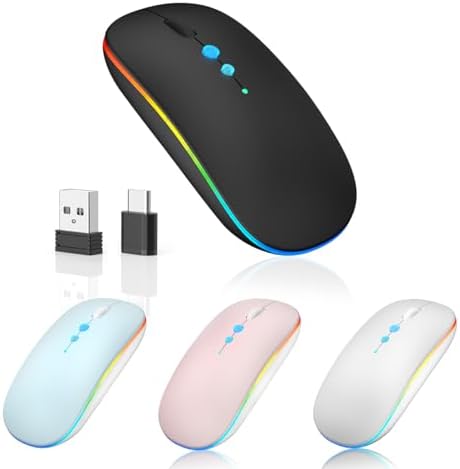 Elevate Your Computing Experience with the Q23 S Black Wireless Mouse – Rechargeable, Dual Mode USB-A & Type-C, Silent Operation, and 3 Adjustable DPI for Ultimate Precision and Versatility Across Laptops, Macs, PCs, and Android Devices