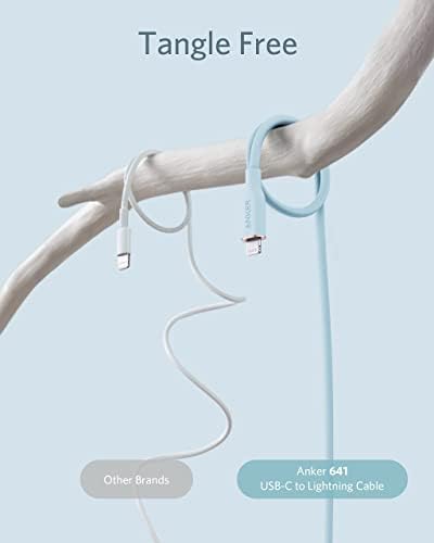 Anker 6 FT MFi Certified USB C to Lightning Cable – Rapid Power Delivery for i Phone 13 Pro, 12 Pro Max, 12, 11, X, XS – Durable Misty Blue Charging Solution with Reinforced Connectors for Optimal Performance and Stylish Flexibility