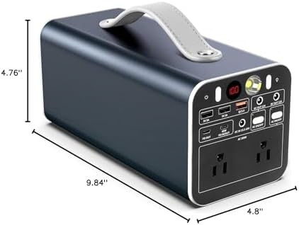 150 W Portable Power Station – 42000 m Ah/155 Wh Multi-Device Battery Backup with AC Outlet, PD 65 W Fast Charging, and 5-In-1 Recharging Options for Camping & Emergency Use – Lightweight Design with LED Light Modes for Ultimate Convenience