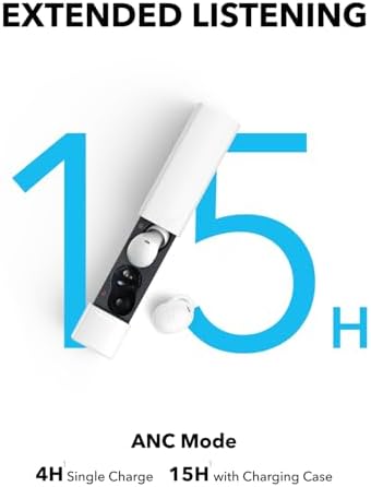 Anker Soundcore A30 i Stylish Noise Cancelling Earbuds – Ultra-Lightweight Wireless Headphones with IP54 Water Resistance, 15-Hour ANC Playtime, and Bluetooth 5.4 Connectivity for Superior Audio Performance – Fashion-Forward Design Meets Premium Sound Quality